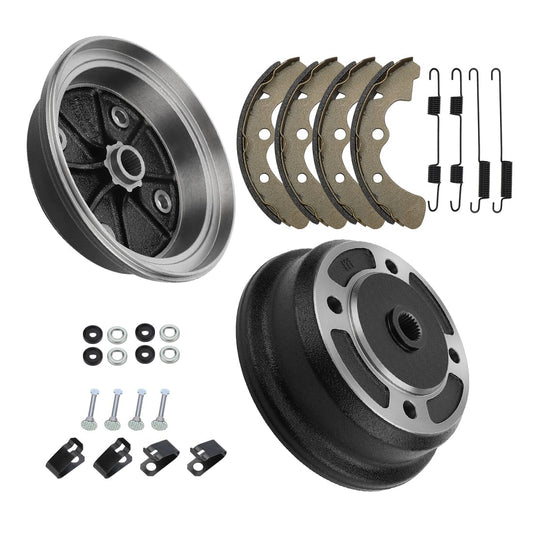 2Set Front Wheel Brake Drum Hub & Shoes For Sale Fit For Kawasaki Mule 4010 4000 3020 3010 3000 2510 KAF620 KAF950 41038-0034