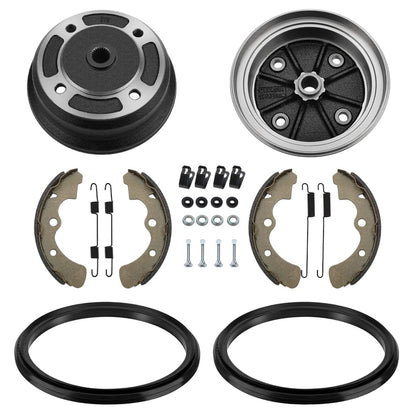 2PCS Front Brake Drum & Bolts & Shoes Kit For Kawasaki KAF620 KAF950 2001-2024 92093-1543