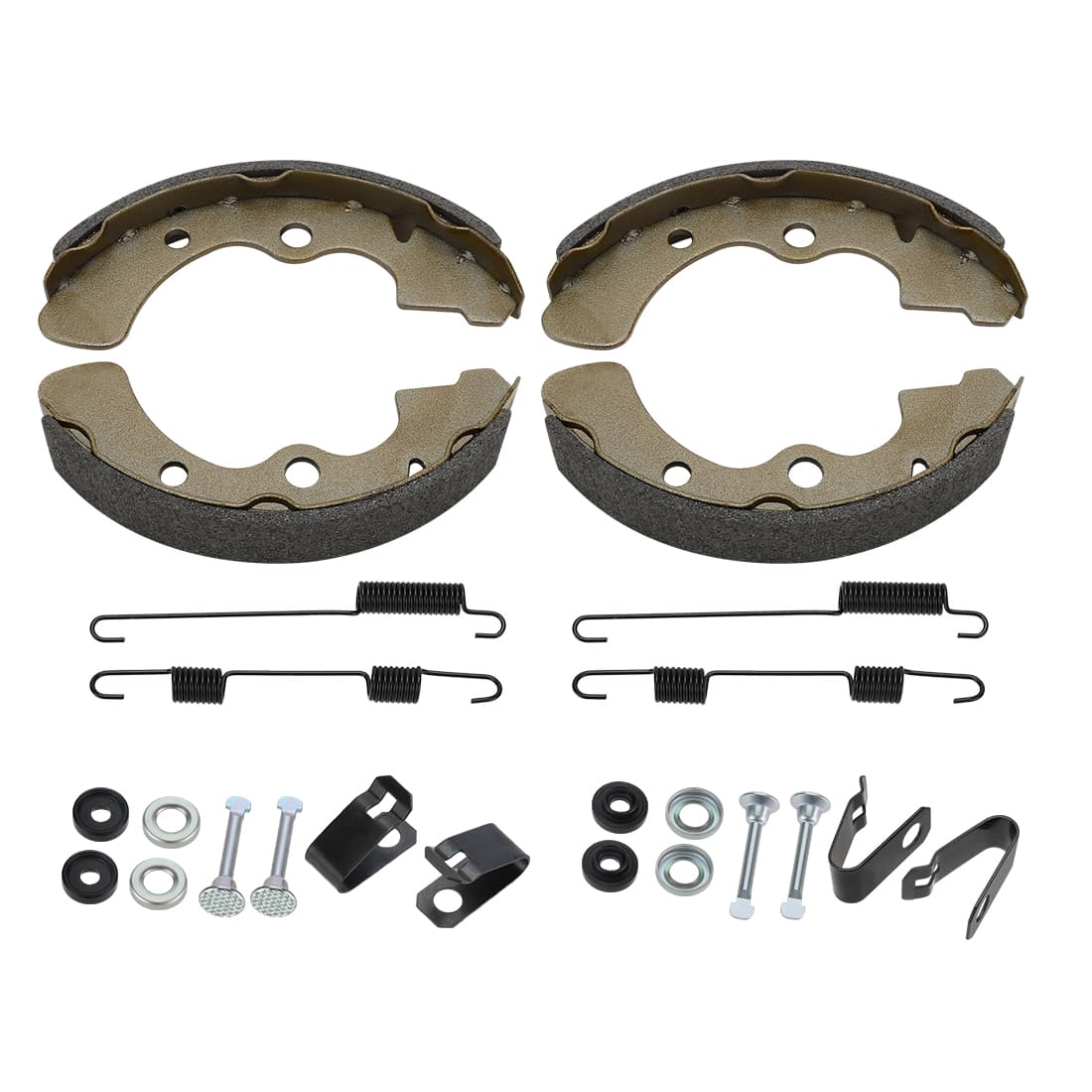 2PCS Front Brake Drum & Bolts & Shoes Kit For Kawasaki KAF620 KAF950 2001-2024 92093-1543