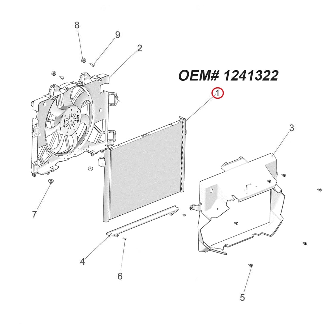 Radiator Assembly For Polaris RZR Pro R S 4 Turbo R 4 2022-2025 1241322