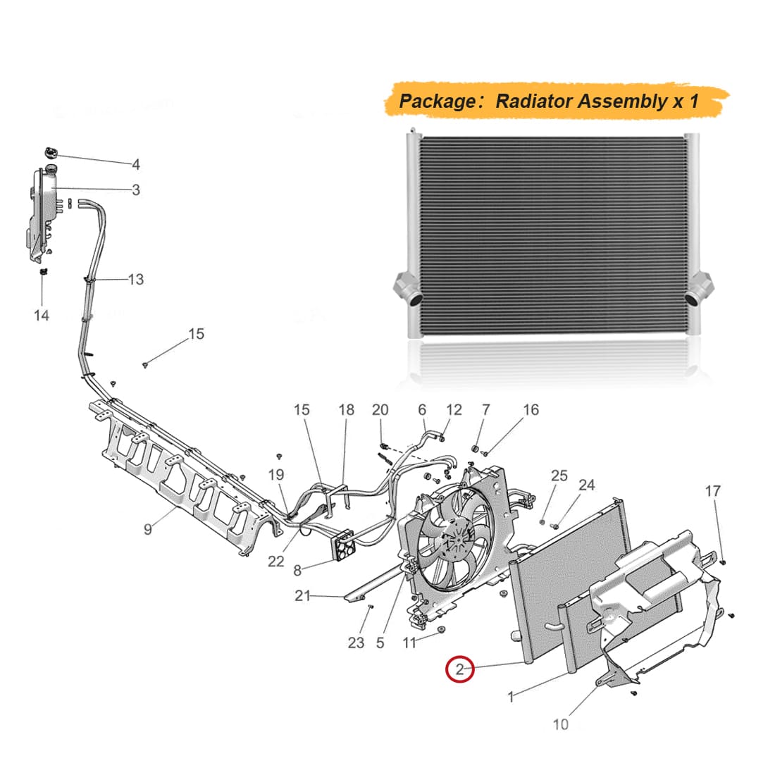 Radiator Assembly For Polaris RZR Pro XP 4 2020-2025 1241243