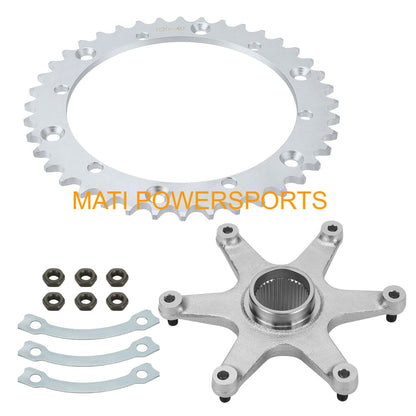 Rear Axle Sprocket & Mount Hub Collar Holder Kit for Yamaha YFM350X Warrior 350 1989-2004 3GD-25386-00-00