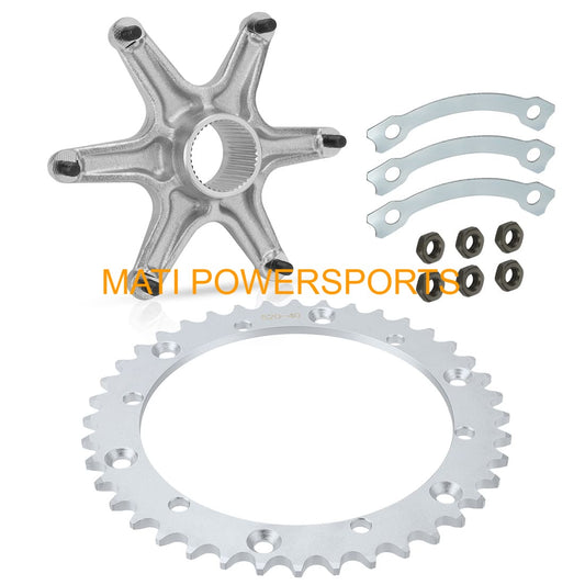 Rear Axle Sprocket & Mount Hub Collar Holder Kit for Yamaha YFM350X Warrior 350 1989-2004 3GD-25386-00-00