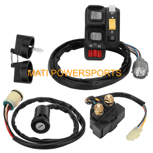 Handlebar Key Starter Relay Switch Kit for Honda Rancher 350 ES 400 Rubicon 500 650 680 Foreman 500 ES