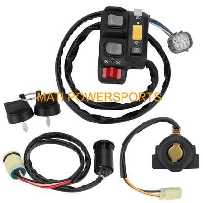 Handlebar Key Starter Relay Switch Kit for Honda Rancher 350 ES 400 Rubicon 500 650 680 Foreman 500 ES