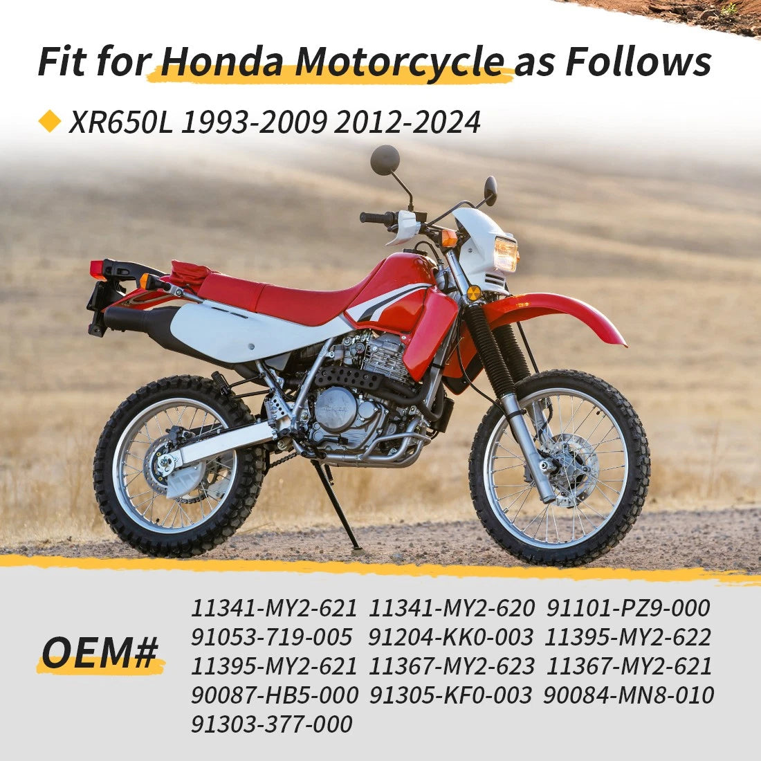 Left Crankcase Cover & Plug Screw Gasket Bearing Seal For Honda XR650L 1993-2024 11341-MY2-621