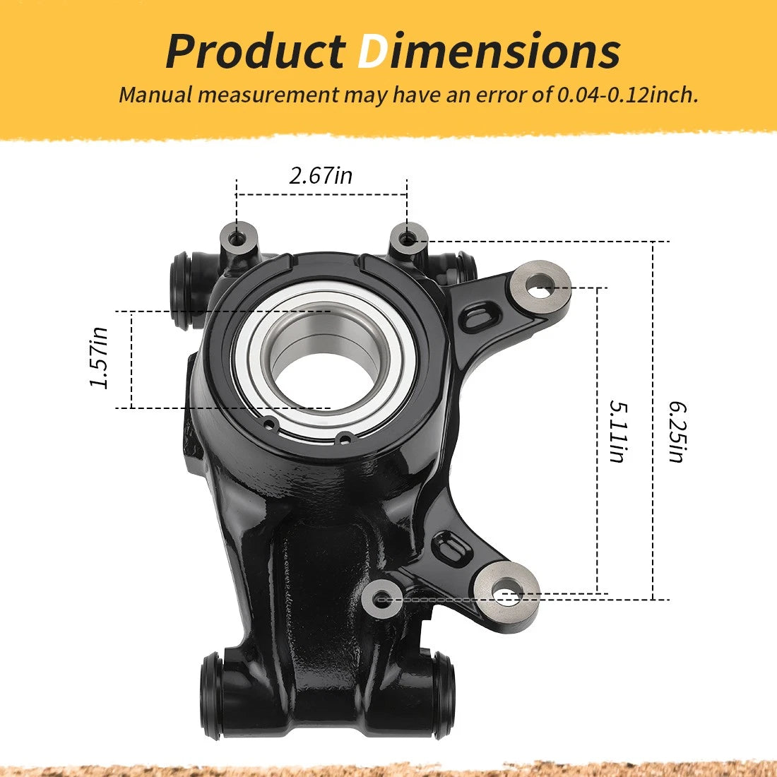 Rear Left Knuckle kit For Honda Pioneer 1000 SXS1000M3/M5/M6 2016-2024 52260-HL4-A00