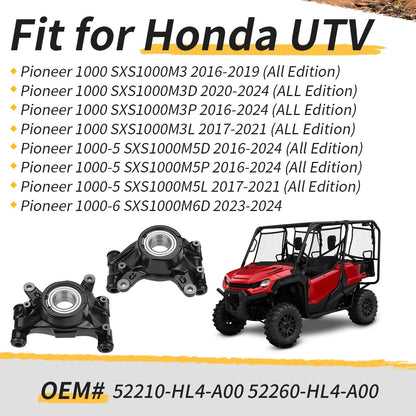 Rear Knuckle Kit For Honda Pioneer 1000 SXS1000M3/M5/M6 2016-2024 52210-HL4-A00 52260-HL4-A00