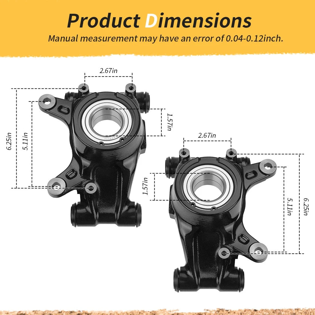 Rear Knuckle Kit For Honda Pioneer 1000 SXS1000M3/M5/M6 2016-2024 52210-HL4-A00 52260-HL4-A00