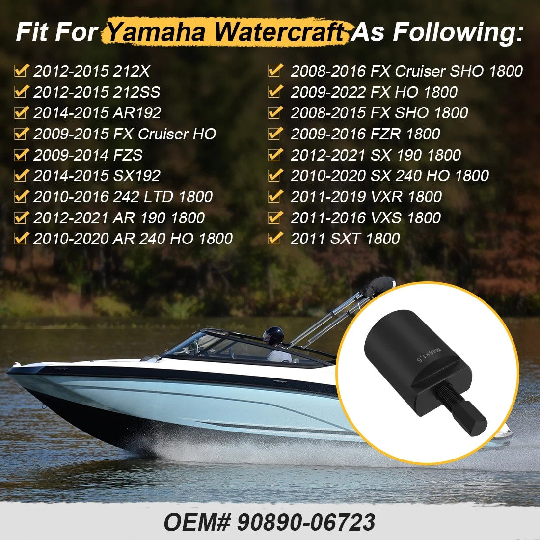 Precision Flywheel MAG Puller For Yamaha Watercraft 90890-06723