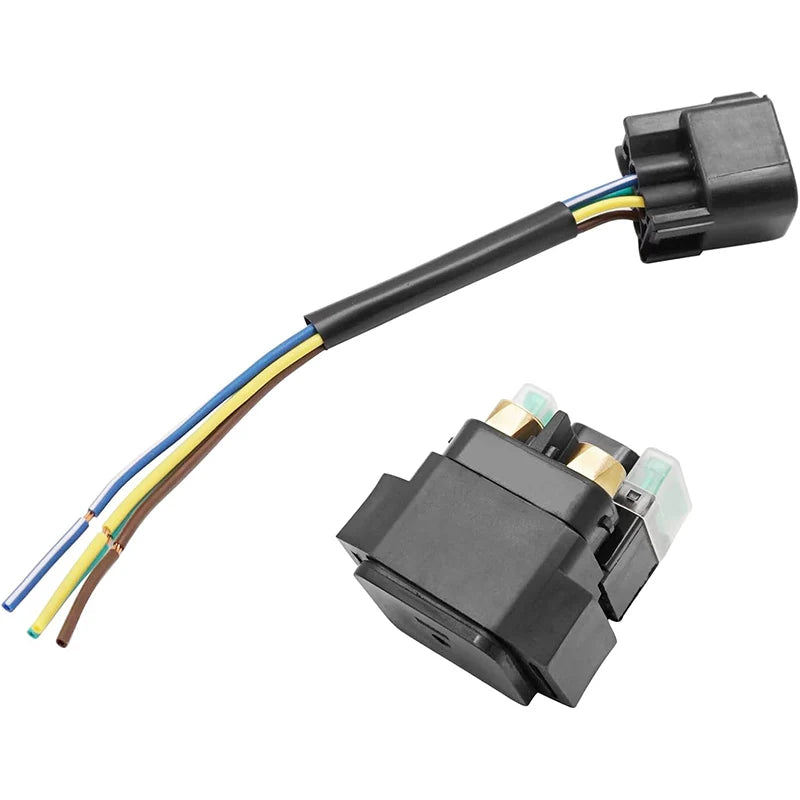 M MATI Starter Solenoid Relay & Plug for Yamaha Raptor 700 700R 250 125 Kodiak 450 2006-Up OEM:3B4-81940-00-00