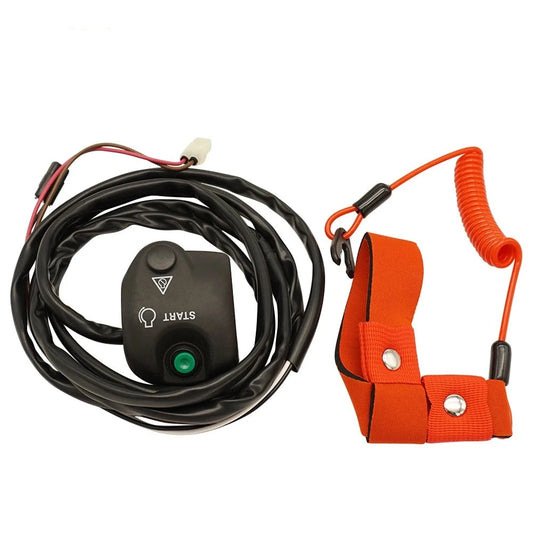 Handlebar Start Stop Kill Switch Box Aassy & Safety Lanyard for Yamaha Waverunner Superjet SJ650D/P/Q/R SJ700 FX1 FX700