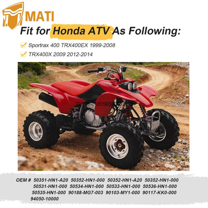 50351-HN1-A20 Motor Mounts Upper Lower Front & Hardwares For Honda Sportrax TRX400EX TRX400X