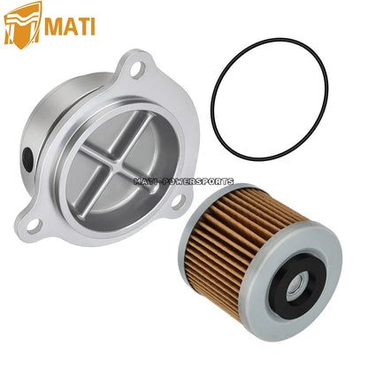Oil Filter Housing Cap with O-Ring For Yamaha V-Star 1100 1999-2009 XVS1100 5EL-13448-00-00 4X7-13440-90-00