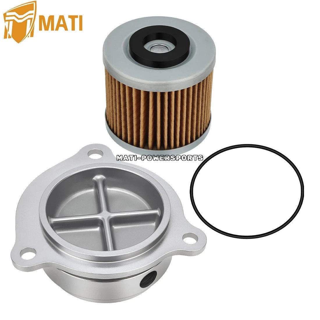 Oil Filter Housing Cap with O-Ring For Yamaha V-Star 1100 1999-2009 XVS1100 5EL-13448-00-00 4X7-13440-90-00