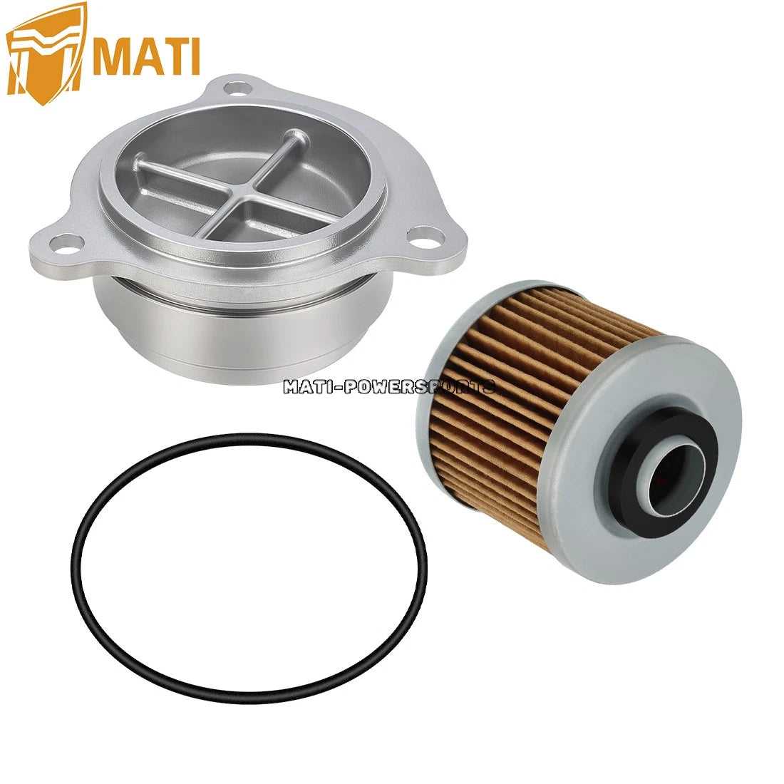 Oil Filter Housing Cap with O-Ring For Yamaha V-Star 1100 1999-2009 XVS1100 5EL-13448-00-00 4X7-13440-90-00