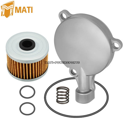 Oil Filter Cover & Oil Filter & Spring O-Ring For Honda TRX350 FE/FM/TE/TM Rancher 350 2x2/4x4 2000-2006 11333-HN5-670