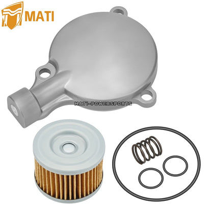 Oil Filter Cover & Oil Filter & Spring O-Ring For Honda TRX350 FE/FM/TE/TM Rancher 350 2x2/4x4 2000-2006 11333-HN5-670