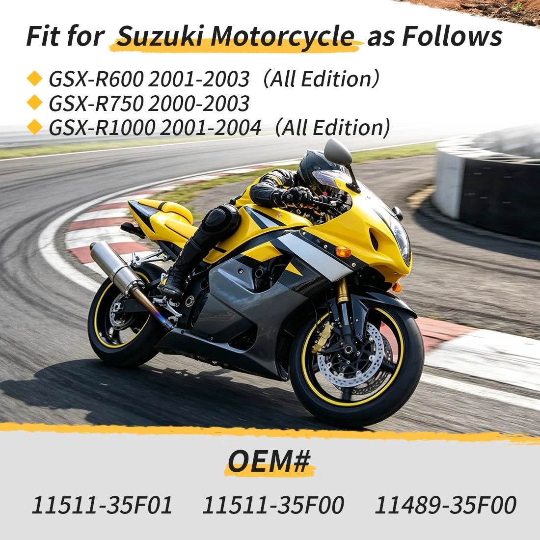 Oil Pan Drain Plug w/ Gasket For Suzuki GSX-R600 GSX-R750 GSX-R1000 11511-35F01