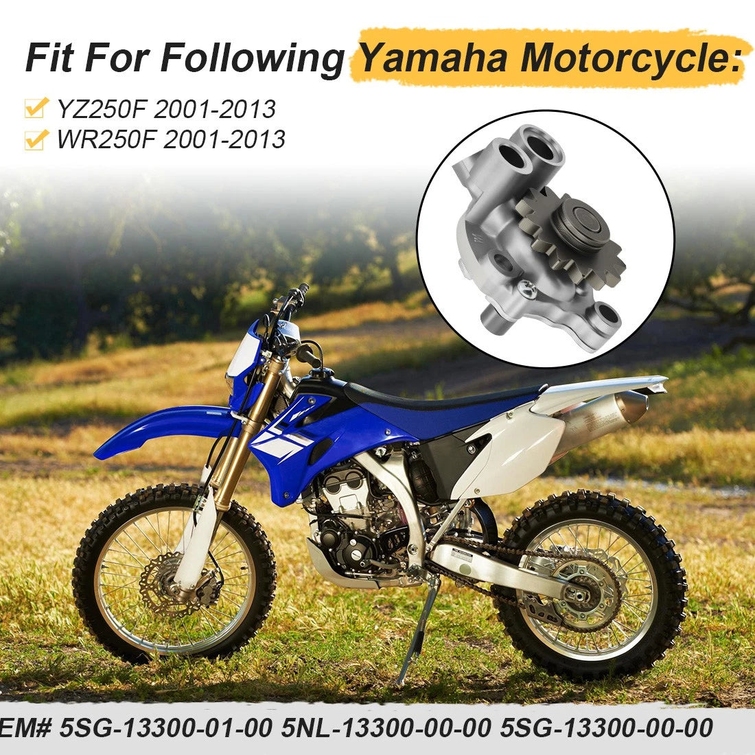 Oil Pump Assembly For Yamaha YZ250F WR250F 2001-2013 5SG-13300-01-00