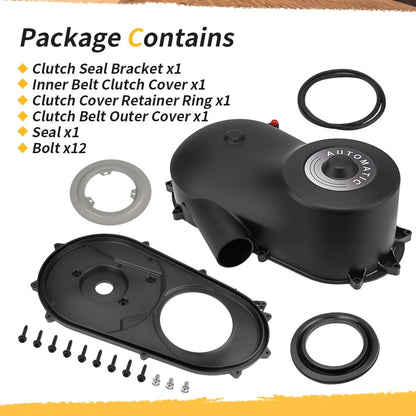 Outer & Inner Belt Clutch Cover Set For Polaris Sportsman 400 500 Scrambler 500