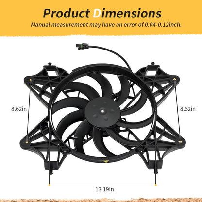 Radiator Fan-Assembly For Polaris RZR 900 1000 General 1000 2014-2025 2412447 2413207