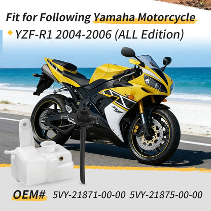 For Yamaha YZF R1 2004 - 2006 Radiator Overflow Coolant Reservoir Tank 5VY-21871-00-00
