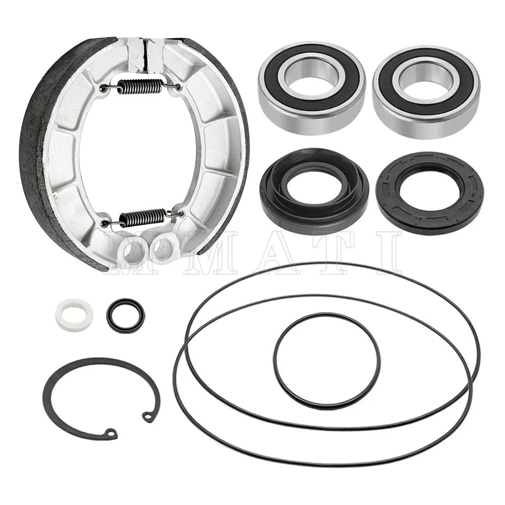 Rear Brake Drum Bearing Seals Shoes Kit for Honda Foreman 500 2005-2013 Rubicon 500 OEM:06430-MCL-700 Mati Powersports