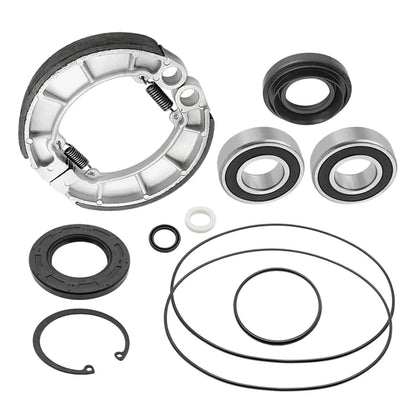 Rear Brake Drum Bearing Seals Shoes Kit for Honda Rancher TRX350FE/FM/TE/TM TRX400FA/FGA Foreman TRX450FE/FM TRX400FW MPN:91057-HA0-681 91252-HM7-003 06430-HN0-A20 Mati Powersports