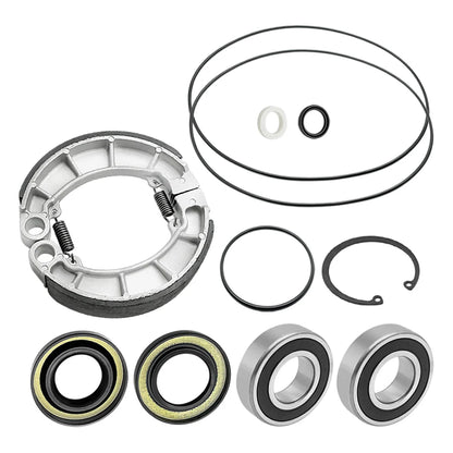 Rear Brake Drum Bearing Seals Shoes Kit for Honda Rancher TRX350FE/FM/TE/TM TRX400FA/FGA Foreman TRX450FE/FM TRX400FW MPN:91057-HA0-681 91252-HM7-003 06430-HN0-A20 Mati Powersports