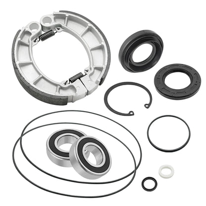 Rear Brake Drum Bearing Seals Shoes Kit for Honda Rancher TRX350FE/FM/TE/TM TRX400FA/FGA Foreman TRX450FE/FM TRX400FW MPN:91057-HA0-681 91252-HM7-003 06430-HN0-A20 Mati Powersports