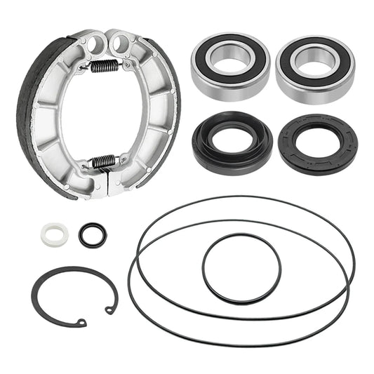 Rear Brake Drum Bearing Seals Shoes Kit for Honda Rancher TRX350FE/FM/TE/TM TRX400FA/FGA Foreman TRX450FE/FM TRX400FW MPN:91057-HA0-681 91252-HM7-003 06430-HN0-A20 Mati Powersports