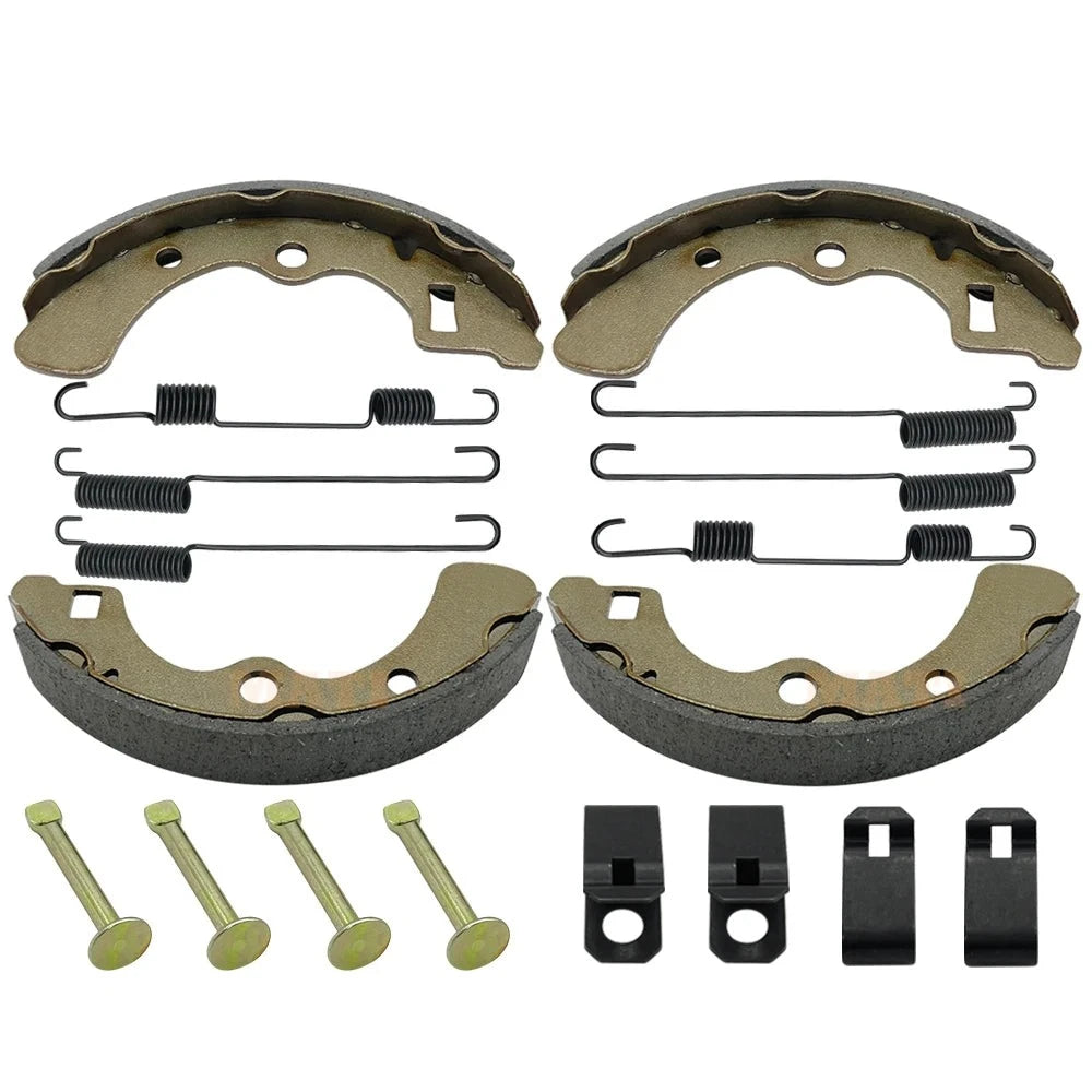 Rear Brake Shoes Springs Pins Left Right Set for Kawasaki Mule 2520 2510 2500 2030 2020 2010 1000 Diesel - Compatible with KAF450 KAF540 KAF620 KAF950 Models Mati Powersports