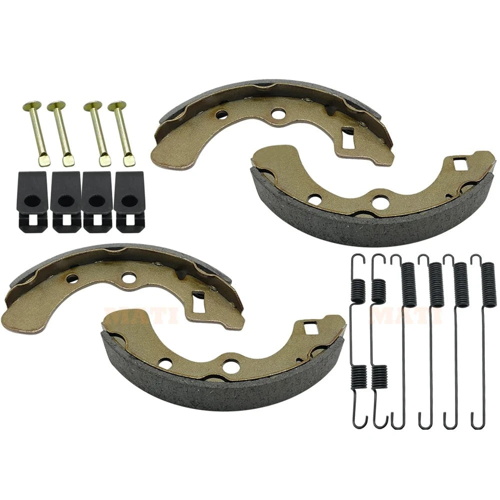 Rear Brake Shoes Springs Pins Left Right Set for Kawasaki Mule 2520 2510 2500 2030 2020 2010 1000 Diesel - Compatible with KAF450 KAF540 KAF620 KAF950 Models Mati Powersports