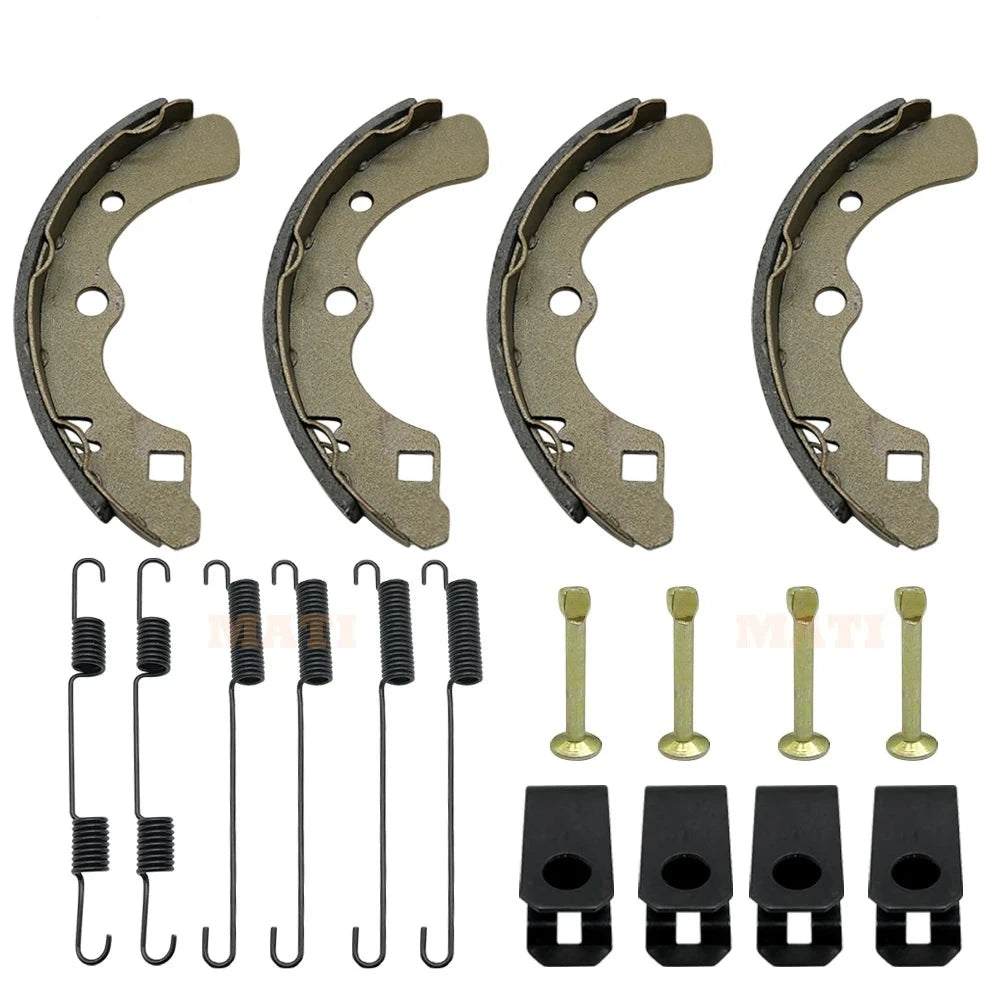 Rear Brake Shoes Springs Pins Left Right Set for Kawasaki Mule 2520 2510 2500 2030 2020 2010 1000 Diesel - Compatible with KAF450 KAF540 KAF620 KAF950 Models Mati Powersports