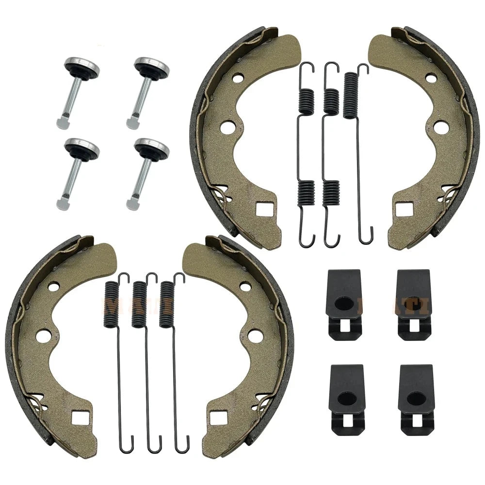 Rear Brake Shoes Springs Pins Left & Right Set for Kawasaki Mule 3000 3010 3020 4000 4010 KAF620 KAF950 Diesel - OEM: 41048-1132 41048-1133 Mati Powersports