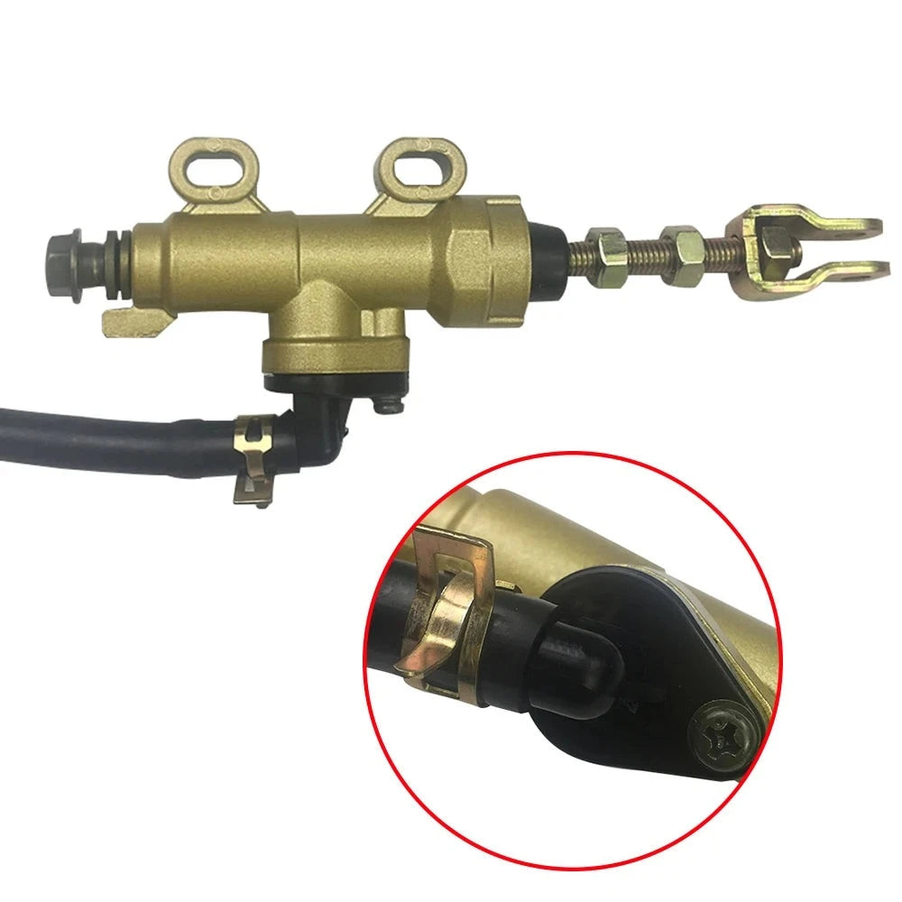 Rear Foot Hydraulic Brake Pump - Master Cylinder Brake Booster Pump for Yamaha, Suzuki, Kawasaki Mati Powersports