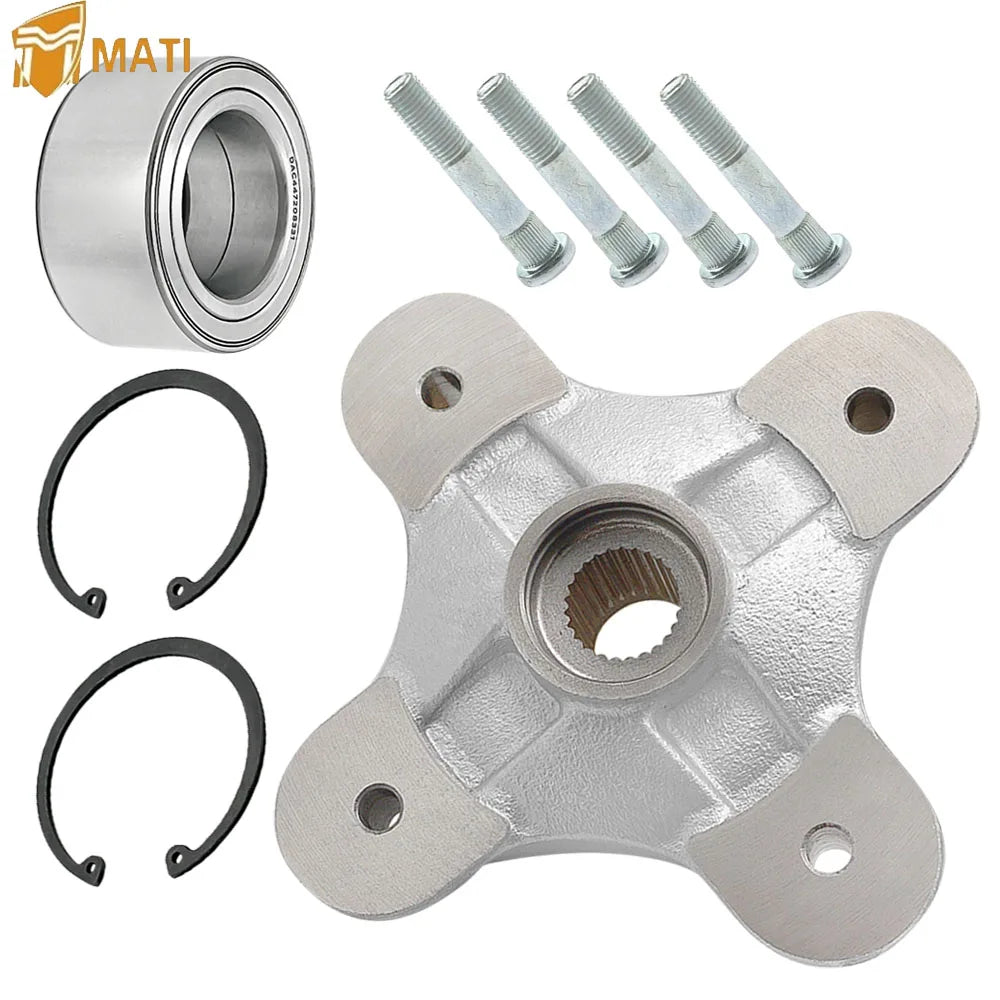 Rear Wheel Hub & Studs & Bearing for Polaris Sportsman 550 850 1000 Scrambler 850 1000 2009-2024 Mati Powersports