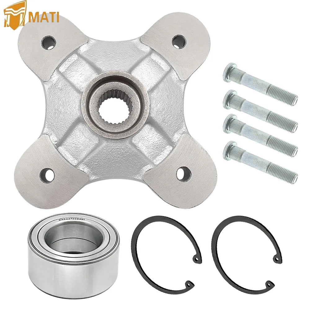 Rear Wheel Hub & Studs & Bearing for Polaris Sportsman 550 850 1000 Scrambler 850 1000 2009-2024 Mati Powersports