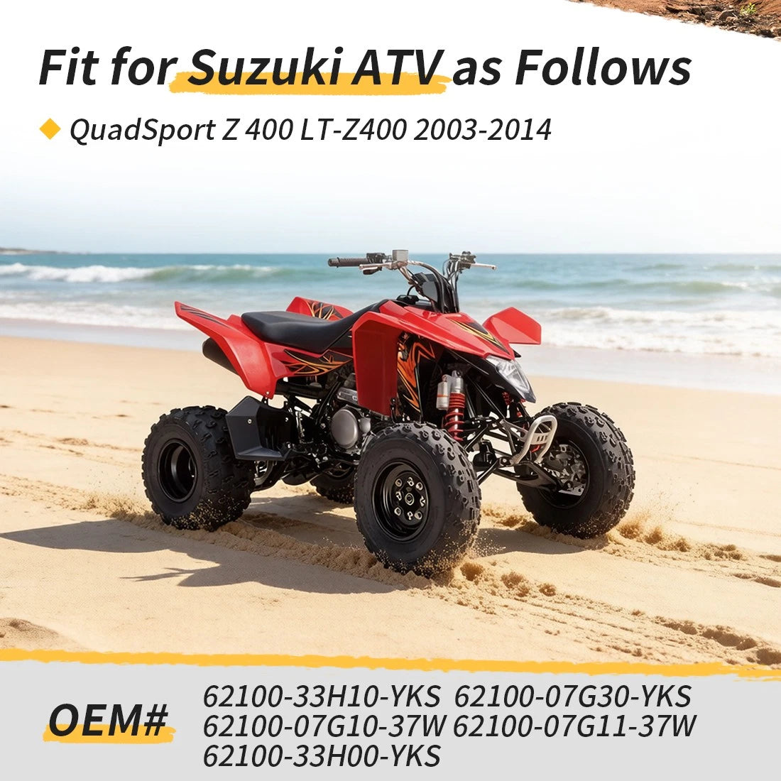 Rear Air Shocks Absorber For Suzuki QuadSport Z 400 LT-Z400 2003-2014