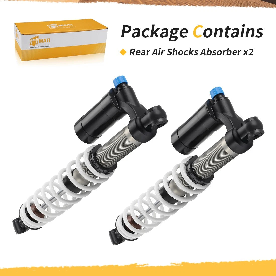 Rear Air Shocks For Polaris Scrambler 850 Sportsman 550 1000 XP 2009-2025 7043874