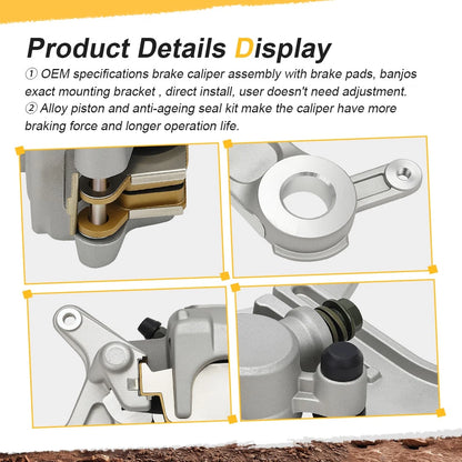 Rear Brake Caliper With Pads for Honda CR125R CR250R XR650R 19997-2007 43150-KZ3-B01