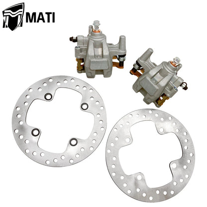 Rear Brake Calipers & Brake Rotors for Yamaha Grizzly 700 YFM700 4x4 2007-2020