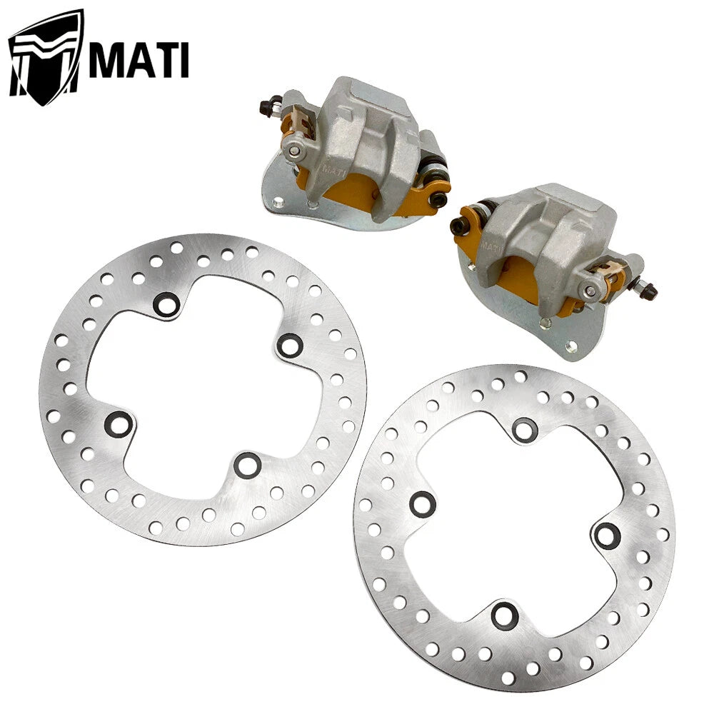 Rear Brake Calipers & Brake Rotors for Yamaha Grizzly 700 YFM700 4x4 2007-2020
