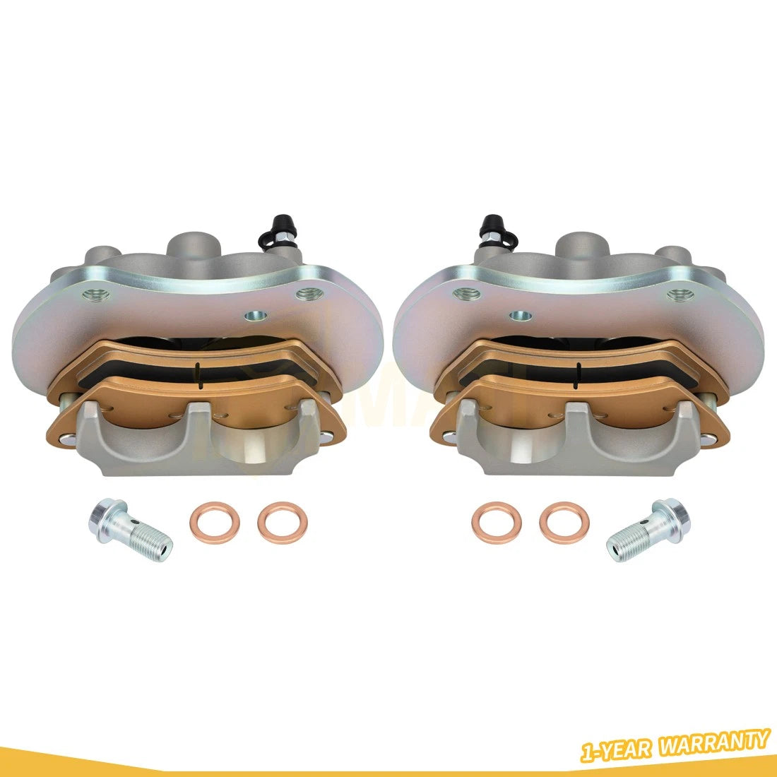 Rear Left & Right Brake Calipers W/pads for Polaris RZR Turbo S 4 XP S 4 2019-2021 1913219 1913220