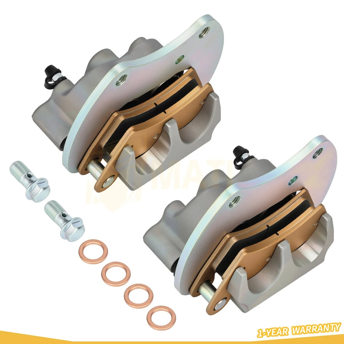 Rear Left & Right Brake Calipers W/pads for Polaris RZR Turbo S 4 XP S 4 2019-2021 1913219 1913220