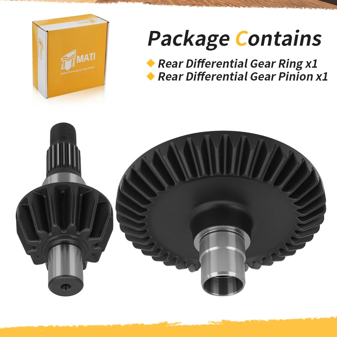 Rear Differential Gear Ring & Pinion For Honda Rancher 420 Rincon 650 680 TRX420FA/FPA TRX650 TRX680 FA/FGA 2003-2023 41431-HN8-000 41421-HN8-A40