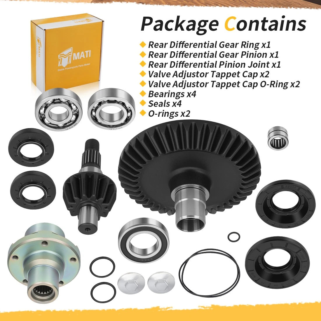Rear Differential Gear Ring & Pinion Kit For Honda Rincon 650 680 TRX650 TRX680 FA/FGA 2003-2023
