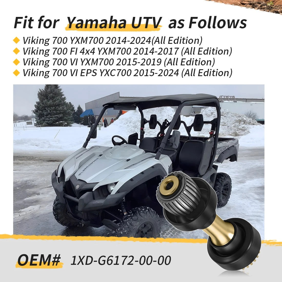 Rear Drive Shaft Assembly For Yamaha Viking 700 YXM700 YXC700 2014-2024 1XD-G6172-00-00