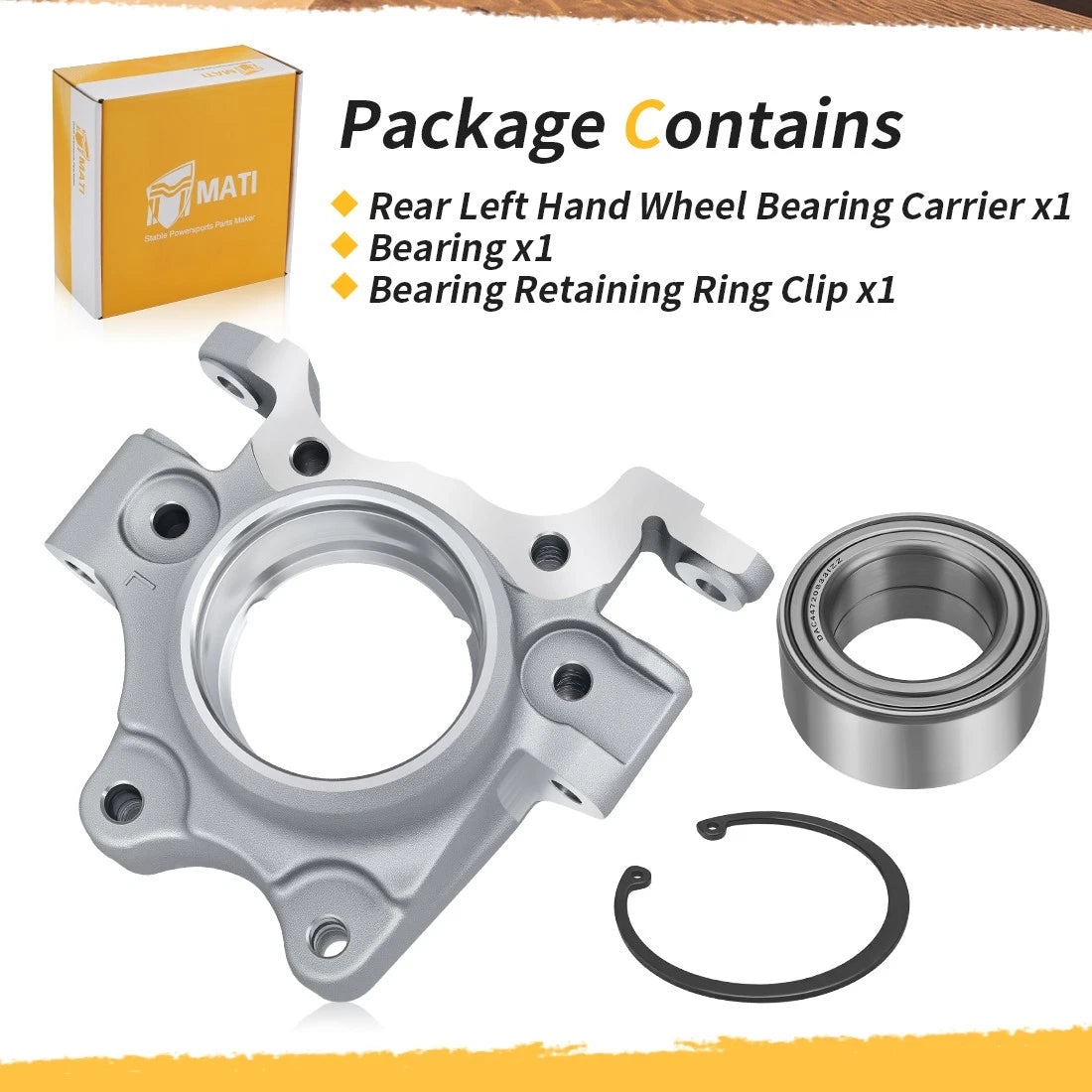 Rear Left Wheel Bearing Carrier & Bearing Kit for Polaris RZR 1000 XP/XP 2014-2017 5138415